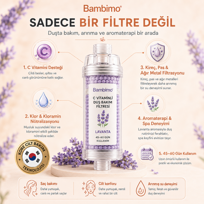 Bambimo® - C Vitaminli Su Arıtıcı Duş Filtresi
