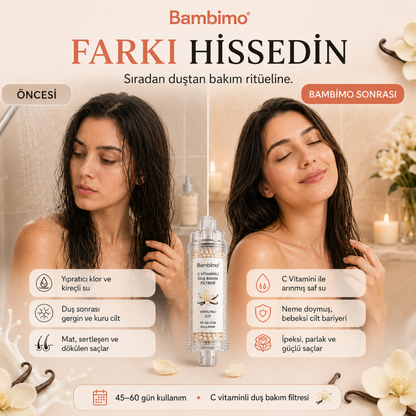 Bambimo® - C Vitaminli Su Arıtıcı Duş Filtresi