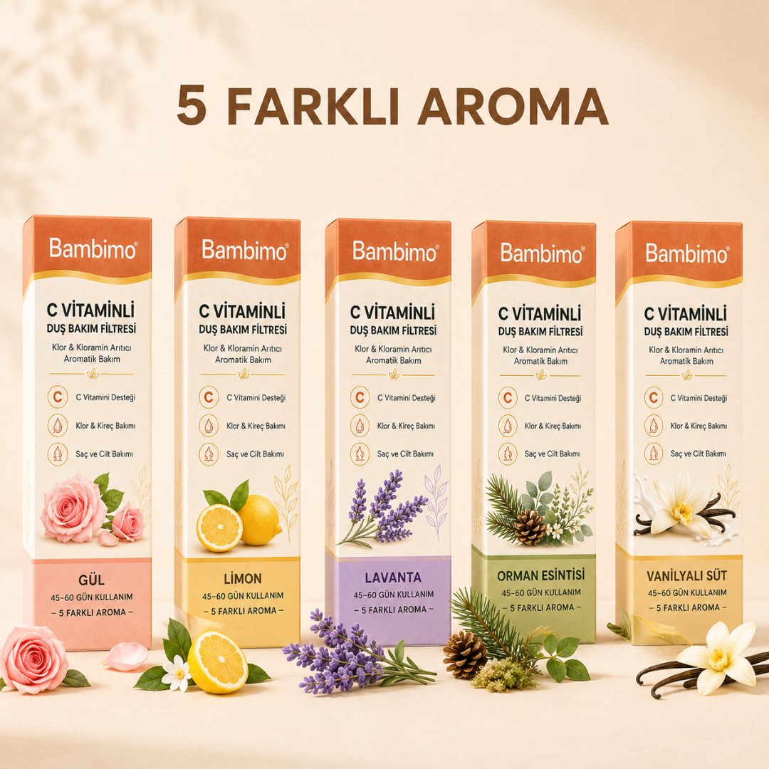 Bambimo® - C Vitaminli Su Arıtıcı Duş Filtresi