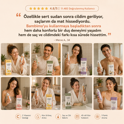 Bambimo® - C Vitaminli Su Arıtıcı Duş Filtresi